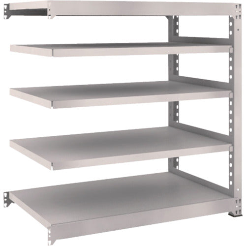 ＴＲＵＳＣＯ　スチールラック　Ｍ５型中量棚　１２００×７２１×Ｈ１２００　５段　連結　ネオグレー