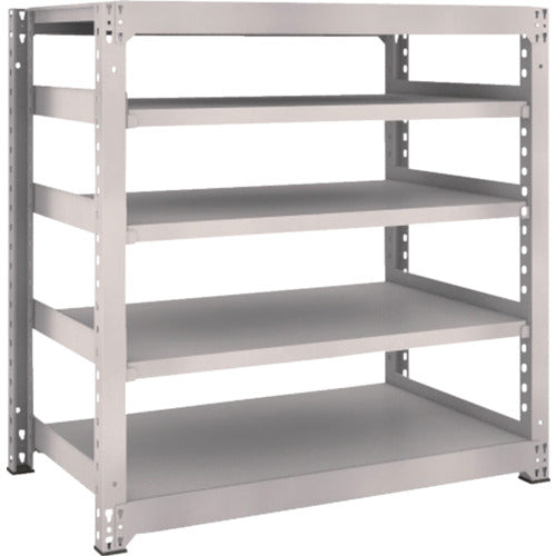 ＴＲＵＳＣＯ　スチールラック　Ｍ５型中量棚　１２００×７２１×Ｈ１２００　５段　単体　ネオグレー