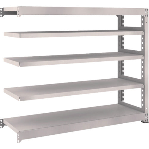 ＴＲＵＳＣＯ　スチールラック　Ｍ５型中量棚　１５００×４７１×Ｈ１２００　５段　連結　ネオグレー