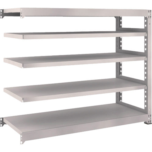 ＴＲＵＳＣＯ　スチールラック　Ｍ５型中量棚　１５００×５７１×Ｈ１２００　５段　連結　ネオグレー
