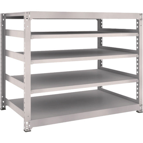ＴＲＵＳＣＯ　スチールラック　Ｍ５型中量棚　１５００×９２１×Ｈ１２００　５段　単体　ネオグレー