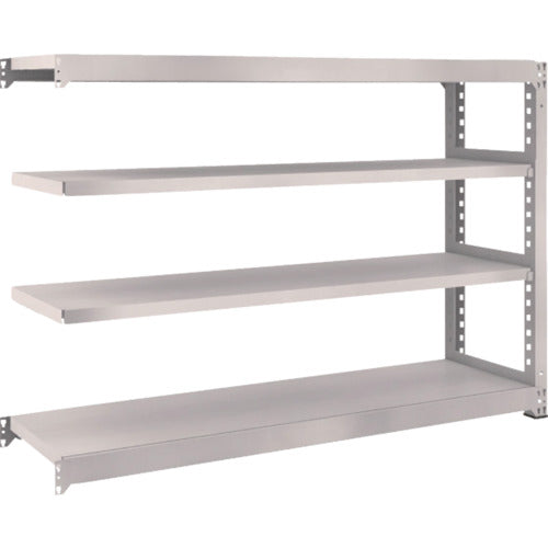 ＴＲＵＳＣＯ　スチールラック　Ｍ５型中量棚　１８００×４７１×Ｈ１２００　４段　連結　ネオグレー