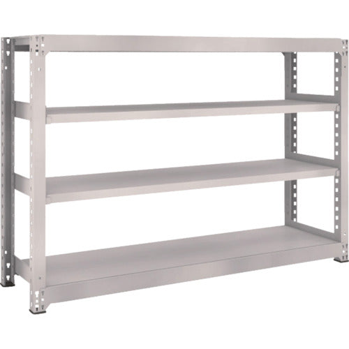 ＴＲＵＳＣＯ　スチールラック　Ｍ５型中量棚　１８００×４７１×Ｈ１２００　４段　単体　ネオグレー