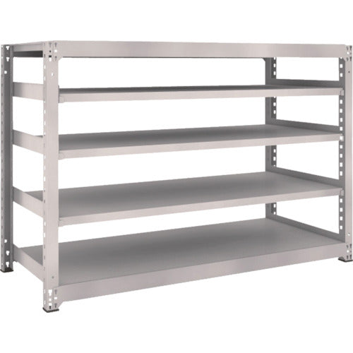 ＴＲＵＳＣＯ　スチールラック　Ｍ５型中量棚　１８００×７２１×Ｈ１２００　５段　単体　ネオグレー
