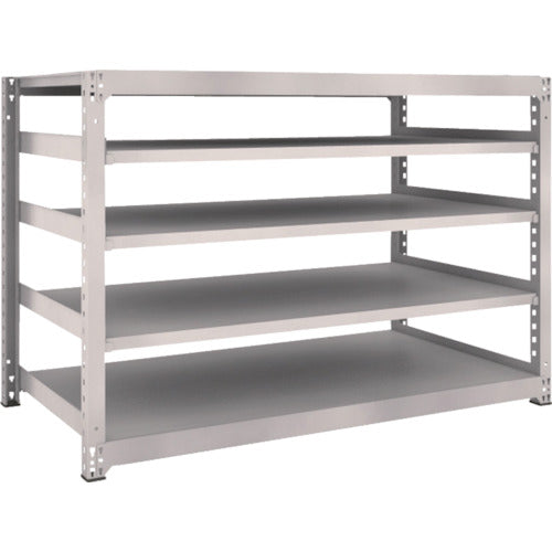 ＴＲＵＳＣＯ　スチールラック　Ｍ５型中量棚　１８００×９２１×Ｈ１２００　５段　単体　ネオグレー