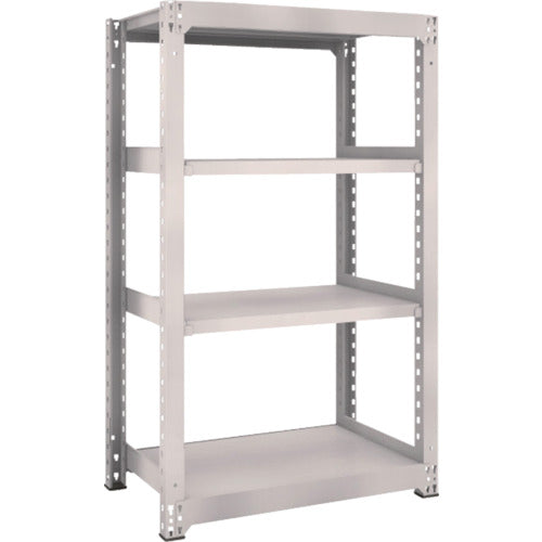ＴＲＵＳＣＯ　スチールラック　Ｍ５型中量棚　９００×５７１×Ｈ１５００　４段　単体　ネオグレー