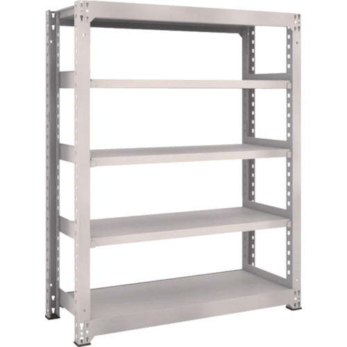 ＴＲＵＳＣＯ　スチールラック　Ｍ５型中量棚　１２００×４７１×Ｈ１５００　５段　単体　ネオグレー