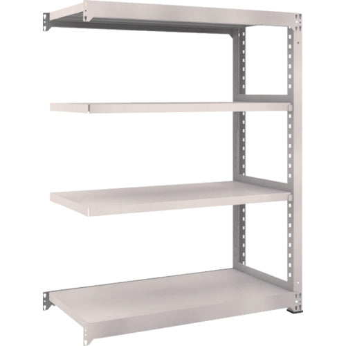ＴＲＵＳＣＯ　スチールラック　Ｍ５型中量棚　１２００×５７１×Ｈ１５００　４段　連結　ネオグレー