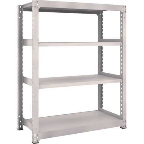 ＴＲＵＳＣＯ　スチールラック　Ｍ５型中量棚　１２００×５７１×Ｈ１５００　４段　単体　ネオグレー