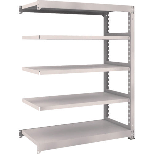 ＴＲＵＳＣＯ　スチールラック　Ｍ５型中量棚　１２００×５７１×Ｈ１５００　５段　連結　ネオグレー