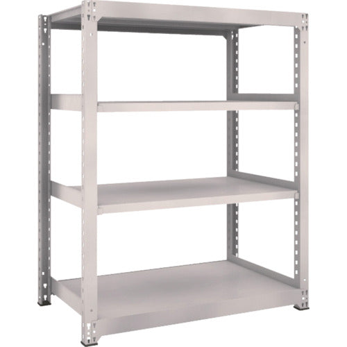 ＴＲＵＳＣＯ　スチールラック　Ｍ５型中量棚　１２００×７２１×Ｈ１５００　４段　単体　ネオグレー