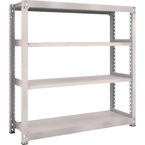 ＴＲＵＳＣＯ　スチールラック　Ｍ５型中量棚　１５００×４７１×Ｈ１５００　４段　単体　ネオグレー