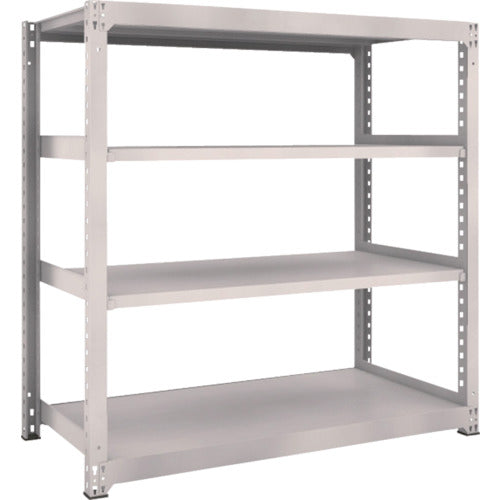 ＴＲＵＳＣＯ　スチールラック　Ｍ５型中量棚　１５００×７２１×Ｈ１５００　４段　単体　ネオグレー