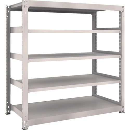 ＴＲＵＳＣＯ　スチールラック　Ｍ５型中量棚　１５００×７２１×Ｈ１５００　５段　単体　ネオグレー