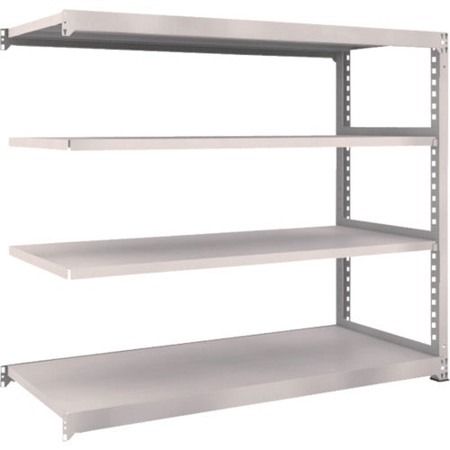 ＴＲＵＳＣＯ　スチールラック　Ｍ５型中量棚　１８００×７２１×Ｈ１５００　４段　連結　ネオグレー