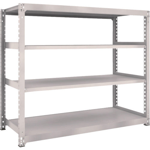 ＴＲＵＳＣＯ　スチールラック　Ｍ５型中量棚　１８００×７２１×Ｈ１５００　４段　単体　ネオグレー