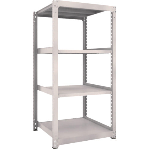 ＴＲＵＳＣＯ　スチールラック　Ｍ５型中量棚　９００×９２１×Ｈ１８００　４段　単体　ネオグレー