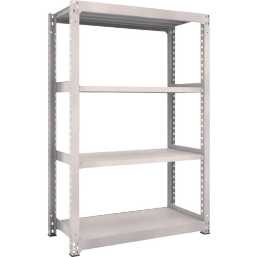 ＴＲＵＳＣＯ　スチールラック　Ｍ５型中量棚　１２００×５７１×Ｈ１８００　４段　単体　ネオグレー