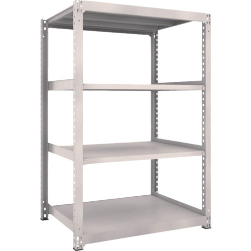 ＴＲＵＳＣＯ　スチールラック　Ｍ５型中量棚　１２００×９２１×Ｈ１８００　４段　単体　ネオグレー