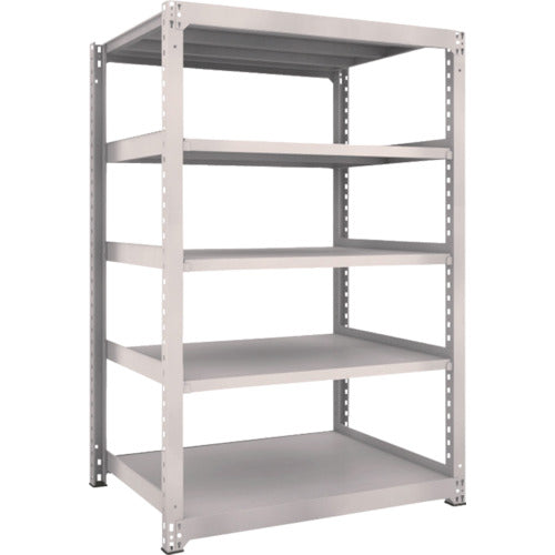 ＴＲＵＳＣＯ　スチールラック　Ｍ５型中量棚　１２００×９２１×Ｈ１８００　５段　単体　ネオグレー