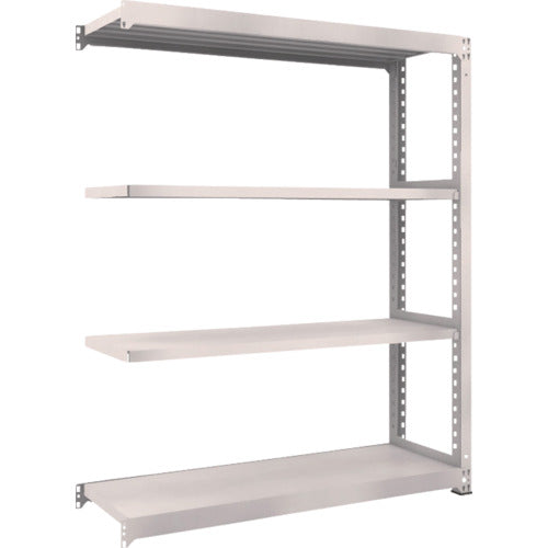 ＴＲＵＳＣＯ　スチールラック　Ｍ５型中量棚　１５００×４７１×Ｈ１８００　４段　連結　ネオグレー