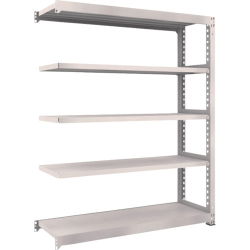 ＴＲＵＳＣＯ　スチールラック　Ｍ５型中量棚　１５００×４７１×Ｈ１８００　５段　連結　ネオグレー