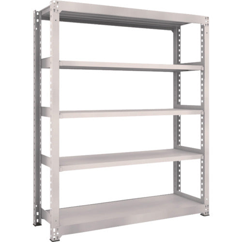 ＴＲＵＳＣＯ　スチールラック　Ｍ５型中量棚　１５００×４７１×Ｈ１８００　５段　単体　ネオグレー