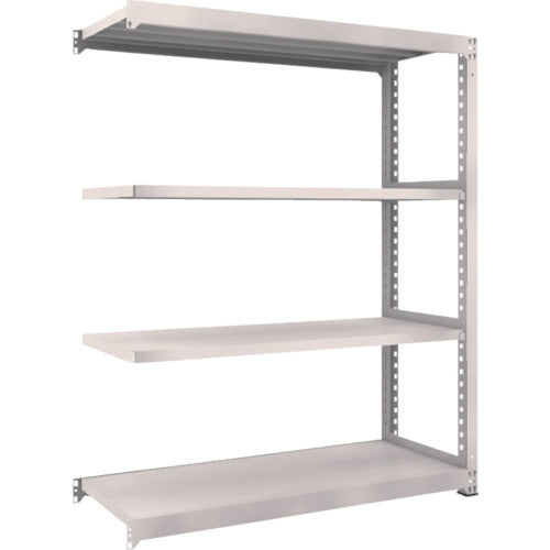 ＴＲＵＳＣＯ　スチールラック　Ｍ５型中量棚　１５００×５７１×Ｈ１８００　４段　連結　ネオグレー