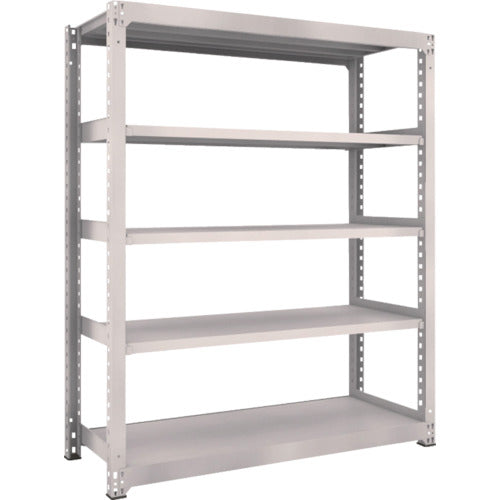 ＴＲＵＳＣＯ　スチールラック　Ｍ５型中量棚　１５００×５７１×Ｈ１８００　５段　単体　ネオグレー