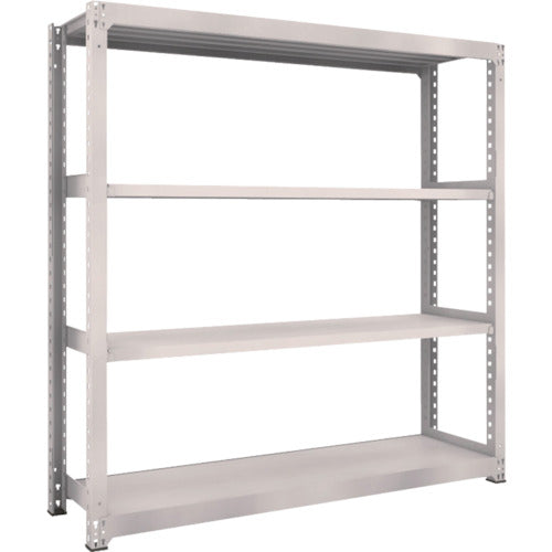 ＴＲＵＳＣＯ　スチールラック　Ｍ５型中量棚　１８００×４７１×Ｈ１８００　４段　単体　ネオグレー