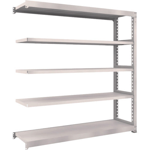 ＴＲＵＳＣＯ　スチールラック　Ｍ５型中量棚　１８００×４７１×Ｈ１８００　５段　連結　ネオグレー