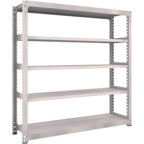 ＴＲＵＳＣＯ　スチールラック　Ｍ５型中量棚　１８００×４７１×Ｈ１８００　５段　単体　ネオグレー
