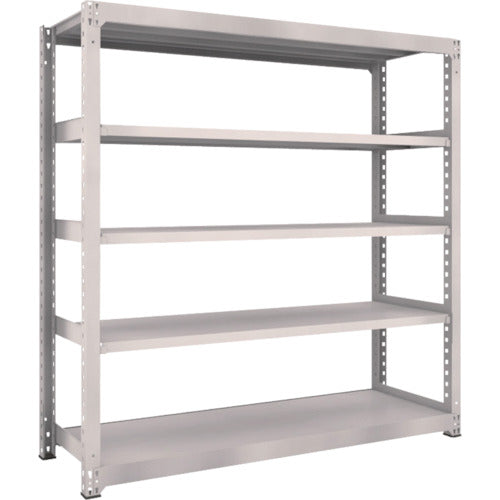 ＴＲＵＳＣＯ　スチールラック　Ｍ５型中量棚　１８００×５７１×Ｈ１８００　５段　単体　ネオグレー