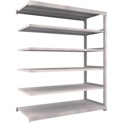 ＴＲＵＳＣＯ　スチールラック　Ｍ５型中量棚　１８００×７２１×Ｈ２１００　６段　連結　ネオグレー