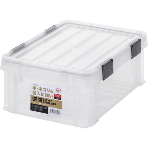 ＩＲＩＳ　２９９２２７　密閉バックルコンテナ　クリア／チャコールグレー