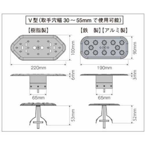 Ｈｏｓｈｉｎ　溝蓋キャップ　Ｖ型（アルミ製）