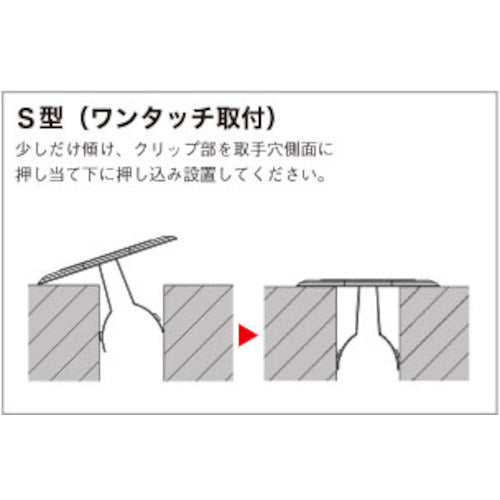 Ｈｏｓｈｉｎ　溝蓋キャップ　Ｓ型（鉄製）