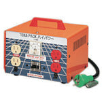 ＮＩＣＨＩＤＯ　昇圧専用トランス　安全型（連続定格）　３ＫＶＡ　３芯タイプ　アース付　過負荷漏電保護兼用ブレーカー付