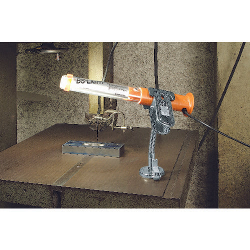 ハタヤ　ハンドライト用クリップ　マグクリップ　丸型マグネット付（ワンタッチ解除レバー付）高さ１２０ｍｍ