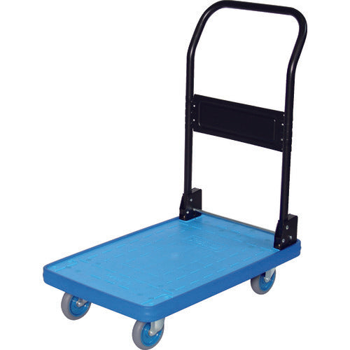 ＴＲＵＳＣＯ　ＭＫＰ樹脂製台車　折畳式　７１６Ｘ４３６　ブルー