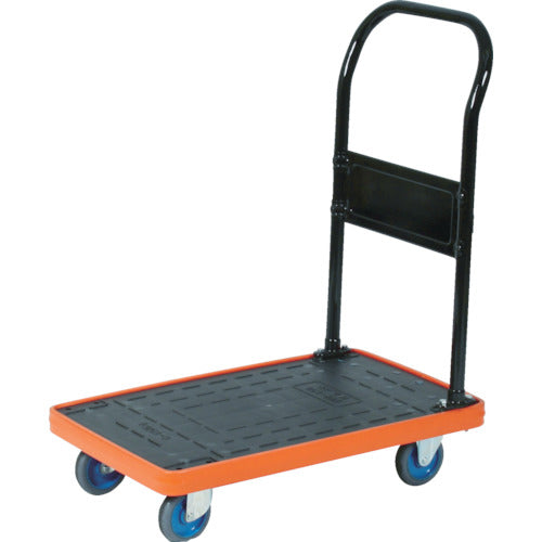 ＴＲＵＳＣＯ　ＭＫＰ樹脂製台車　固定式　７１６Ｘ４３６　エアキャスター付