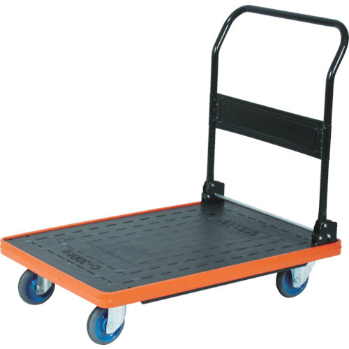 ＴＲＵＳＣＯ　ＭＫＰ樹脂製台車　折りたたみ式　９０６Ｘ６１６　エアキャスター付