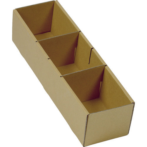 ＴＲＵＳＣＯ　大型パーツケース　段ボールバンラックケースＬ型引出し　内寸１１０×４４５×Ｈ１１０　仕切板２枚付