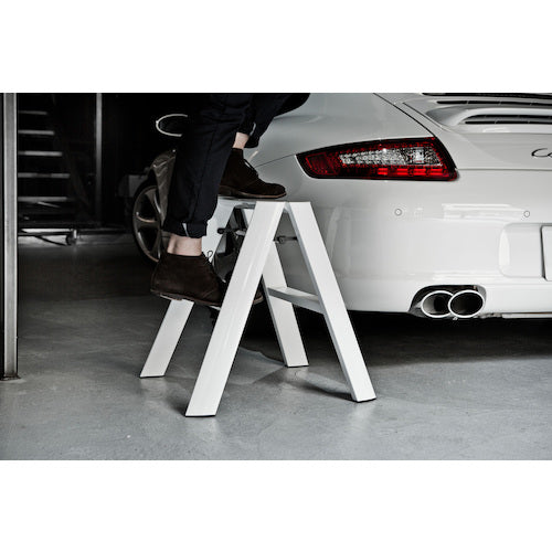 ハセガワ　踏台　ルカーノ　２ステップ　ホワイト（１７０１９）