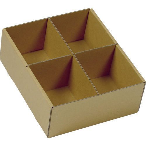 ＴＲＵＳＣＯ　大型パーツケース　段ボールバンラックケースＭ型引出し　内寸２４５×２９４×Ｈ１１０　仕切板２枚付