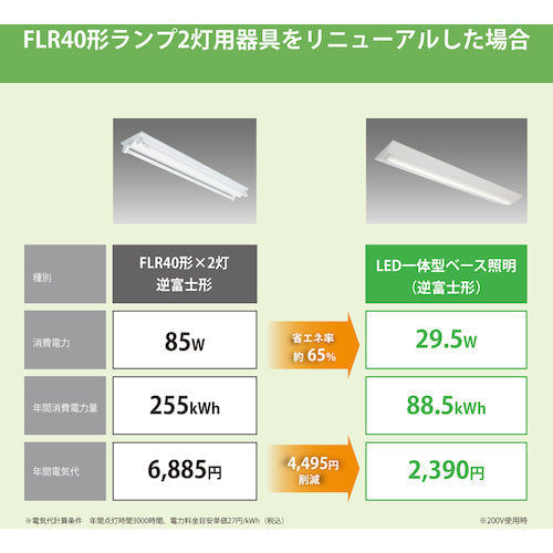 ＨｏｔａｌｕＸ　【２０２６年２月２８日迄１０％ＯＦＦ】　トラフ形４０００ｌｍ　ＬＥＤ一体型ベース照明