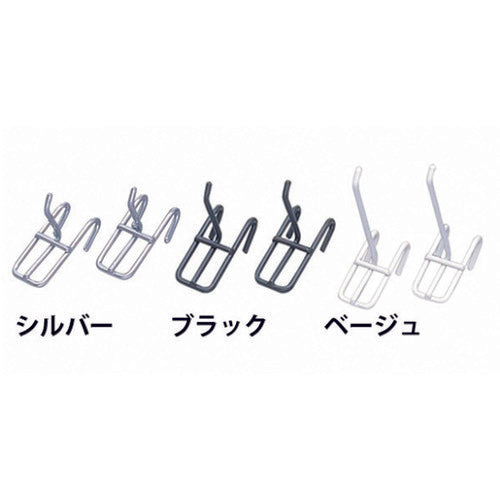 ＩＲＩＳ　２４６６０５　メッシュパネルフック５０ｍｍ　ＭＰＡ－Ｆ５　ブラック　２個入り