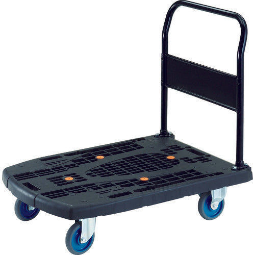 ＴＲＵＳＣＯ　樹脂台車　カルティオビッグ　固定　９００Ｘ６００　Ｓ付　黒