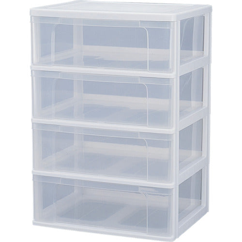 ＩＲＩＳ　２２３９６４　ワイドチェスト　Ｎ－６５４　ホワイト／クリア