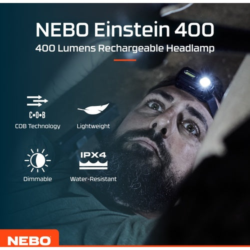 ＮＥＢＯ　充電式ヘッドライト（ＬＥＤ）　ＥＩＮＳＴＥＩＮ　４００